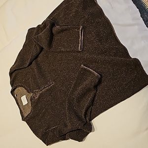 Billy Reid Wool Blend Brown Half Button sweater in Large